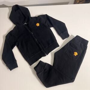 Versace Kids 2 Piece Tracksuit Set Black Hoodie Joggers Medusa Logo Size 6Y